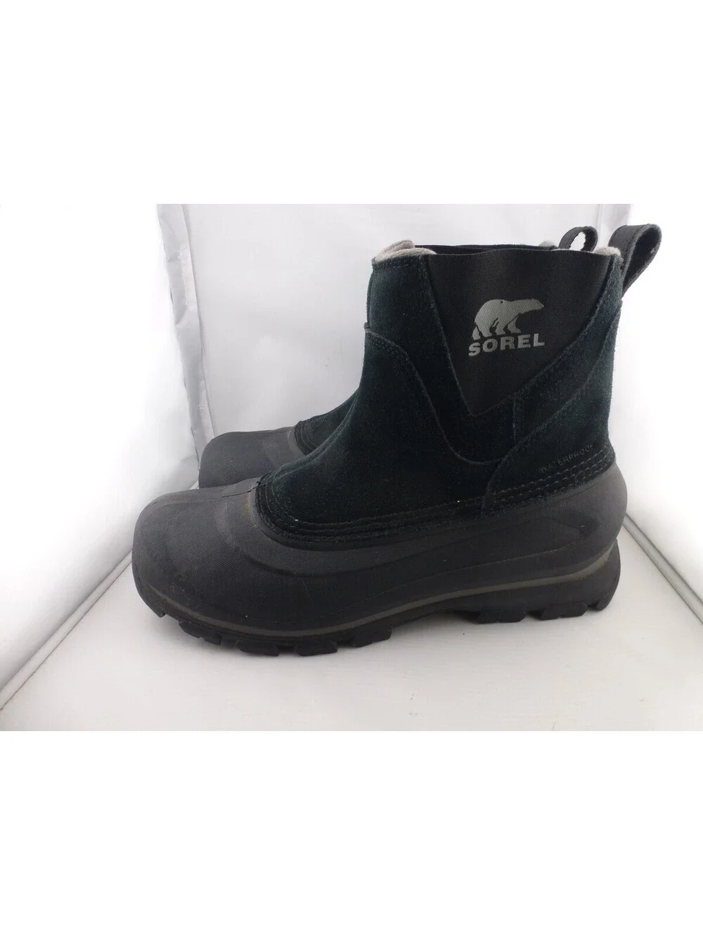 Sorel Men's USA 10 Black Waterproof Winter Snow Duck Boots Slip On M13